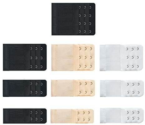 10 Pezzi Estensore di Reggiseno Estensione Reggiseno Donne Reggiseno Morbido Cinghia Estensione 4 taglie 3 Colori