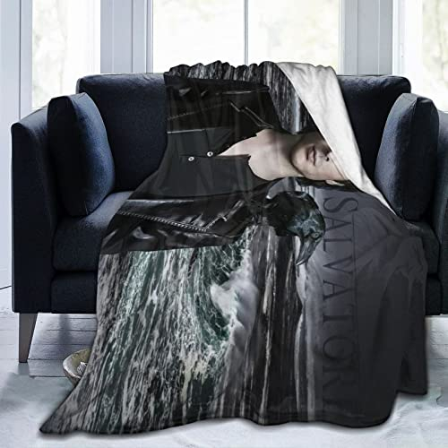 Gemütliche Damon Thow-Decke aus Plüsch, Salvatore, Flanelldecke, Bettwäsche, warmes Fleece, weiche Decke für Sofa, Couch, Wohnzimmer, Büro, Auto, Camp, Stranddecken, 127 x 102 cm