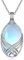 YAFEINI 925 Sterling Silver Moonstone Necklace Filigree Teardrop Pendant Necklace Jewellery for Women Girls (E-Oval Moonstone Necklace)