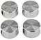 Lioaeust Lot de 4 boutons ronds à gaz en alliage d'aluminium pour table de cuisson à gaz