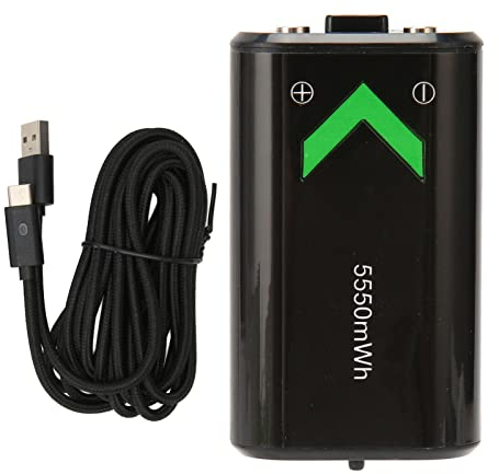 Wiederaufladbare Akkupacks für One, Controller-Akkupack 5550 MAh Wiederaufladbarer Akkupack mit 10 Fuß USB-C-Ladekabel für die -Serie