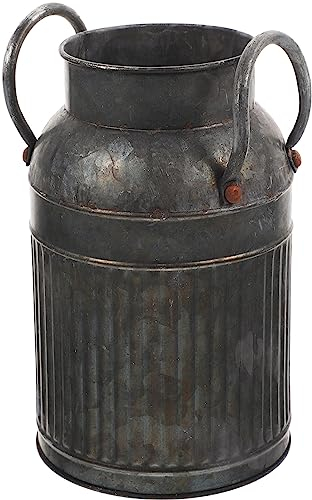 GANAZONO Antiker Blumenkübel Vintage Metallvasen Shabby-chic-vase Eimer Pflanztöpfe Retro-blumentopf Aus Metall Vintage Blumenvase Milchkanne Kleiner Eiseneimer Verzinktes Blech Draussen