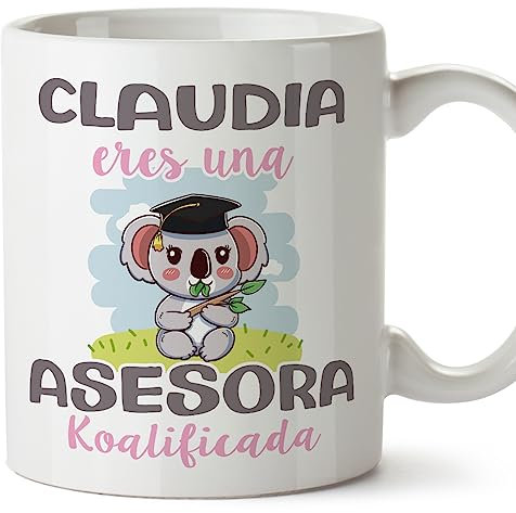 MUGFFINS Tazas Personalizadas para ASESORA - En Español - Koalificados Personalizados - 11 oz / 330 ml - Regalo Personalizable original y divertido