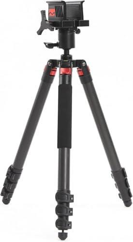 DeathGrips Infinite Carbon Fiber Tripod with Heavy Duty Construction, 360 Degree Ball Head, Quick-Release Arca-Swiss Mount System, and Optics Plate for Hunting, Shooting, Glassing, and Outdoors