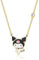 Hello Kitty Sanrio Womens Pendant Necklace 18 - 18kt Gold Plated Brass and Enamel Kuromi Necklace Officially Licensed