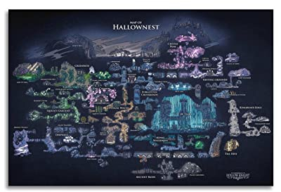 SHUPSY Hollow Knight Poster Dekorative Malerei Leinwand Wandkunst Wohnzimmer Poster Schlafzimmer Malerei 12x18inch(30x45cm)