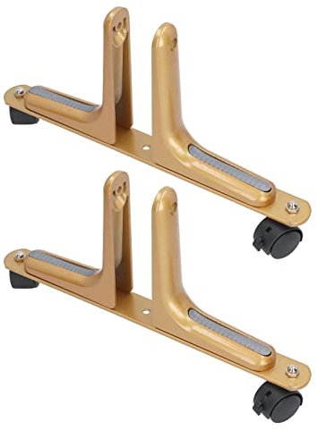 Raumteilerfüße, 2er-Set, Raumteiler-Bildschirmhalter, Breite, Beweglich, Mobilisiert, Aluminiumlegierung, Bildschirmtrennwandfüße, Halter mit Rollen, Halterung, Winkel (Gold)