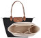 Handtaschen-Organizer Tascheneinsatz-Organizer, Geldbörsenzubehör Filz-Organizer mit Schlüsselanhänger wasserdicht multifunktionaler Tragetasche Fächern für Frau Damen (Beige,M)