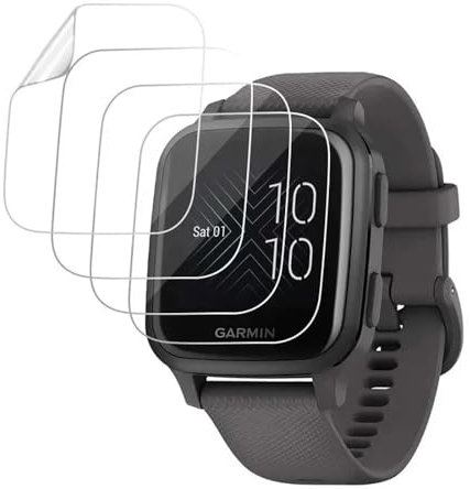 Snailcanfly Pellicola idrogel 5pcs per Garmin Venu Sq 1.3 Smart Watch Trasparente TPU Pellicola Protettiva Schermo Touch Sensibile, HD Clear, Ultra Sottile, Auto Guarigione