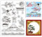 GLOBLELAND Transparente Stempel Mit Japanischen Kirschblüten Für DIY Scrapbooking Mount Fuji Silikonstempel Siegel Kranich Transparente Stempel Für Karten Fotoalbum 6.3x4.33 Zoll