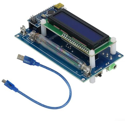 Geigerzähler Meter Kit, Geigerzähler für Strahlungserkennung Open Source, Geiger Zähler Meter LCD Display für Miller Tube Detector