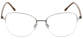 Rodenstock Brille mit Sehstärke für Damen optional mit Sonnenbrillentönung oder Blaulichtfilter, Quadratisch, gefertigt aus Metall (inklusive Brillenetui)