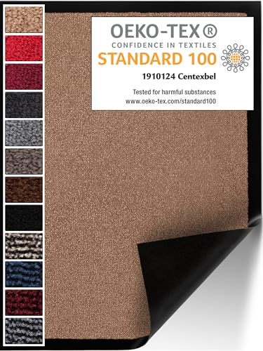 Carpet Diem Zerbino 90 x 150 cm - Tappeto ingresso antisporco - Interno ed Zerbino da Esterno, Tappetino antiscivolo per Porta, Tappeto antisporco per Porta d Ingresso - Beige