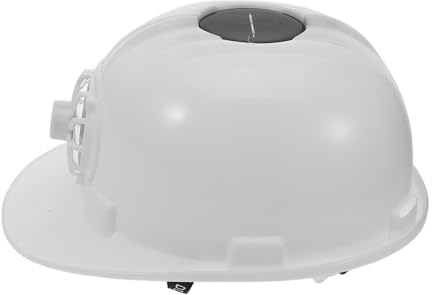 GLEAVI Gelber Bauhelm mit Solarventilator Atmungsaktiv Stoßfest für Baustellensicherheit und UV Schutz bei Outdoor Bauarbeiten
