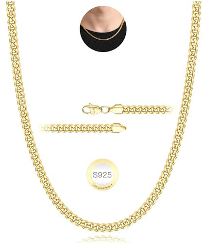 Rajputana Gold Kette Halskette für Männer 5mm Kubanische Verbindung Ketten für Herren Junge Gold Männer Kette Halsketten Robuste Kandare Chains Schmuck Geschenke 18 Zoll