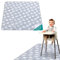Navaris Rutschfeste Hochstuhl Unterlage - Große Spritzmatte Wasserdicht - 110 x 110 cm - Spritzschutzmatte Bodenschutz Stuhlmatte - Splash Mat für Baby Hochstuhl - Eisbär