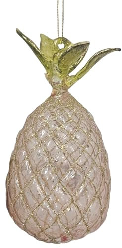 Kurt Adler Dekofigur Ananas, 14 cm, Weiß