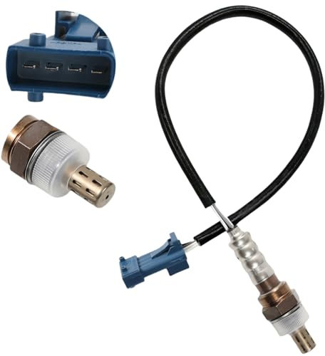 MengZJ Lambdasonde für Citroen Berlingo C2 C3 C4 C5 C6 C8 Nemo Xsara Hinten Nachgeschaltete Sauerstoffsensorsonde Fahrzeugspezifisch mit Stecker, 1618V3