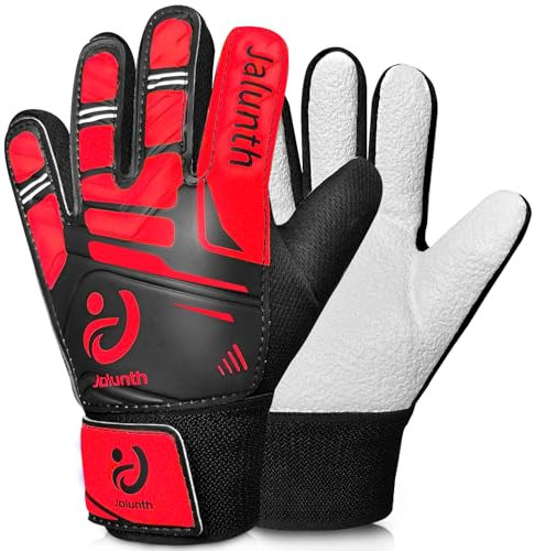 Jalunth Guantes Portero Futbol - Niño Niñas Joven Junior Guantes Portero Entrenamiento Guantes Fútbol con Fuerte apretones Palmas para 5 6 7 8 9 10 11 12 Años
