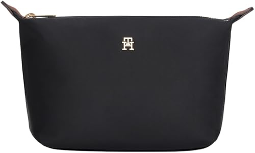 Tommy Hilfiger Th Icon Washbag Nylon Aw0aw17727, Trousse de Toilette Femme, Black (Black), Taille Unique