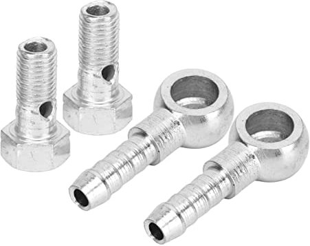 Edelstahl M8 Turbolader Banjo-Schlauch-Waschmaschine Kit, Geeignet für 4-5-mm-Schlauchanwendungen, mit Waschmaschinen von Bremsleitungsanschlüssen