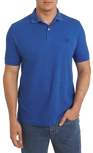 Chaps Men's Everyday Casual Classic Fit Stretch Pique Polo Shirt, Pacific Blue, X-Large