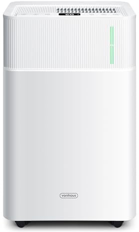 VonHaus Dehumidifier 20L/Day, 4.5L Water Tank – Moisture Extraction Machine For Damp, Condensation, Laundry/Clothes Drying, Prevents Mould & Smells – For Home, Bedroom, Utility Room & More