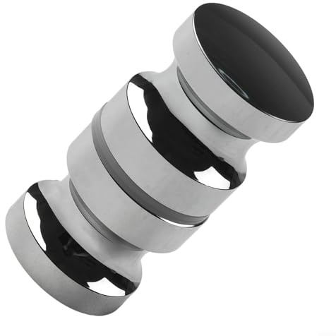 Duschabtrennung, Glastür, Einlochgriff, Aluminiumlegierung, Duschabtrennung, Zubehör, kleiner Griff (Silber)