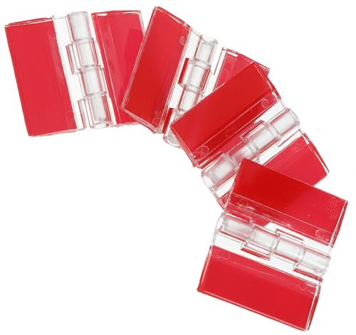 Lurrose 4 Pcs Self-Adhesive Acrylic Hinges 30x35mm Strong Glue Small Folding Door Hinges for Aquarium Lids Cabinet Box Doors