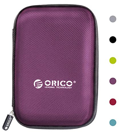 ORICO Custodia Hard Disk Esterno Disco Protettiva per Rigido 2.5 - Scatola di archiviazione su disco rigido, Scatola portaoggetti digitale(Viola)