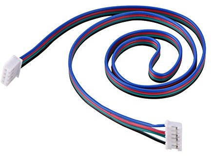 VBESTLIFE HX2.54 Dual-Terminal-Kabel Doppelanschlusskabel Motor Kabel für 3D-Drucker Schrittmotoren,4pin-6pin,Weiß(500mm)