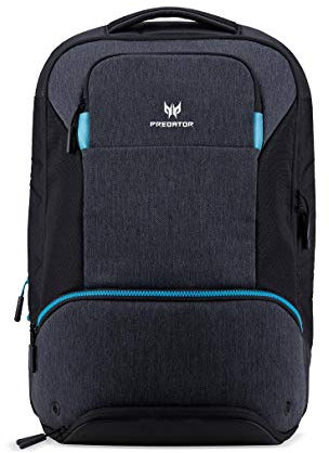Acer Predator Accessories - Gaming hybrid backpack (suitable for all 15 notebooks, water-repellent, ergonomic design, comfortable padding, headset holder, all equipment in one bag) Grey / blue