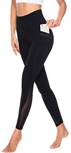 Persit Yoga Leggings Damen, Sporthose Yogahose Sport Leggins Tights für Damen, 40-42 (Herstellergröße L), Schwarz