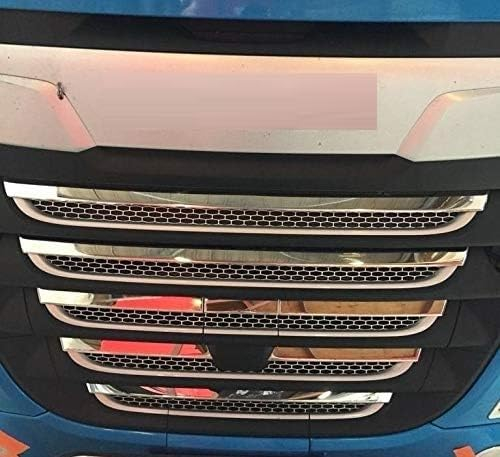 24/7Auto Edelstahl-Frontgrillabdeckung Dekorationen für neue DAF XF 106 LKWs hochglanzpoliertes Zubehör