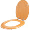 Anika 92439 Pine Effect Toilet Seat Anti Bacterial Coating Chrome Hinges, 43cm x 37.5cm