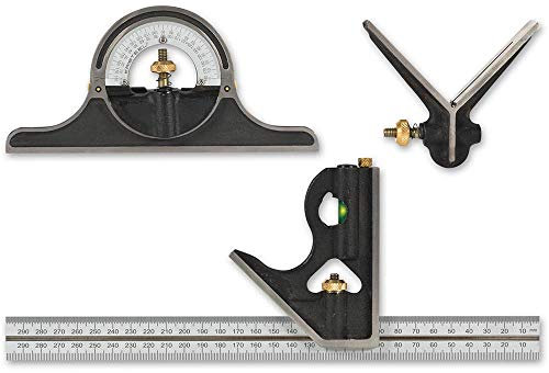 Axminster Precision Combination Square Set 300mm (4 Piece)