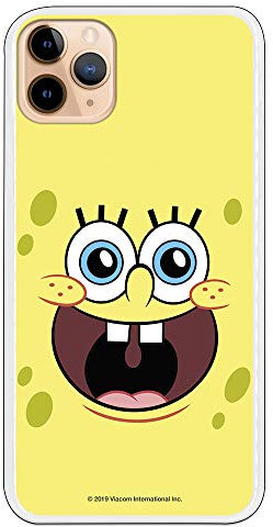 LA CASA DE LAS CARCASAS Mit der offiziellen Sponge Bob Happy Sponge Bob iPhone 11 Pro MAX Hülle können Sie Ihr Telefon mit dieser offiziell lizenzierten flexiblen Nickelodeon Silikon-Apple-Hülle indiv