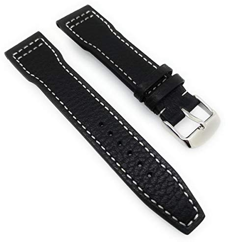 Sandtuhr Rios Typhoon Uhrenarmband 21mm schwarz Büffelleder Deutscher Hersteller
