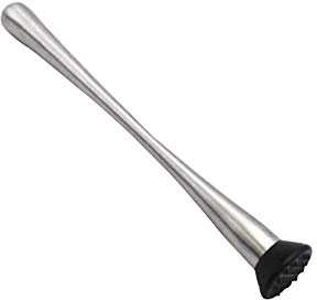Chiloskit 2pcs Stainless Steel Cocktail Muddler Bar Tool Kit Fruit Ice Crusher Stick, Muddling Crushed Ice Stick Cocktail Bar Muddler Bartending Tool (30 x 3.5cm/11.8 x 1.4'')