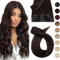 Silk-co Clip In Extensions Echthaar, Braun Clip In Extensions 8 Tressen 18 Clips, Remy Echthaar Clip In Haarverlängerung, Hair Extensions80g 02# Dunkelbraun