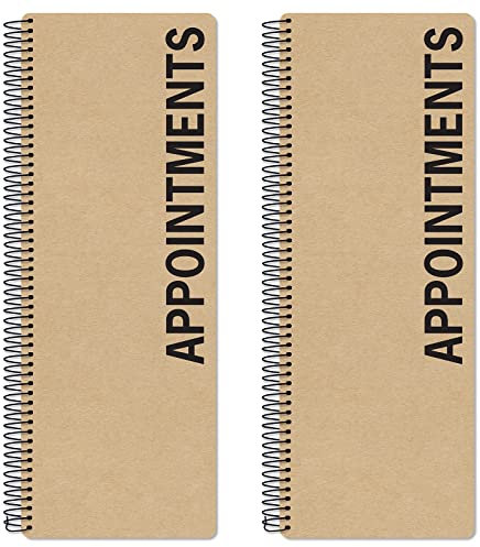 Global Printed Products Terminbuch Tages- und Stundenplaner – 2 Spalten Terminbuch (2er-Pack) – 5 x 13,5–200 Seiten – undatiert – mehrere Farben erhältlich