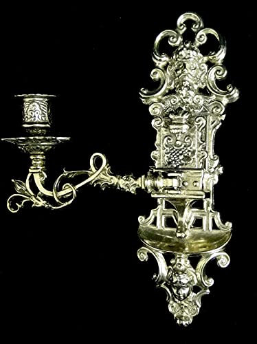 Wandleuchter Antik Kerzenhalter Klavierleuchter Messing Schwenkbar Wandkerzenleuchter Gold Wandkerzenhalter Wandapplik 82-261