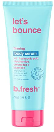 b.fresh Daily Moisturizing Body Lotion for Tired Skin | Let's Bounce Firming Body Serum - Plump Up, Firm & Hydrate Tired Skin with Hyaluronic Acid, Niacinamide, Oolong Tea + Vitamin E, 8 Fl Oz