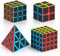 Vdealen Zauberwürfel Set Speed Cube von 2x2 3x3 4x4 Pyramide Zauberwürfel Original, Magic Cube Würfel Puzzle, Geschenk für Kinder Teenager Erwachsene(Kohlefaser-Aufkleber)