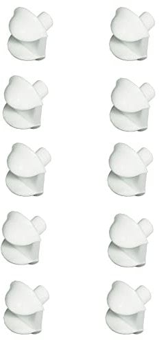 cyclingcolors 10x perni supporto mensole 4mm 5mm 6mm reggipiani vetro bianco staffe plastico tasselli scaffale (5.5mm)