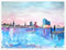 Hamburg Hafen City Skyline mit Elbphilharmonie Poster von M. Bleichner 130 x 100 cm Skylines Wanddeko
