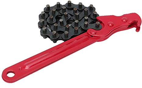 BOROCO Heavy Duty Ratcheting Chain Wrench, Adjustable Chain Oil Filter Removal Tool