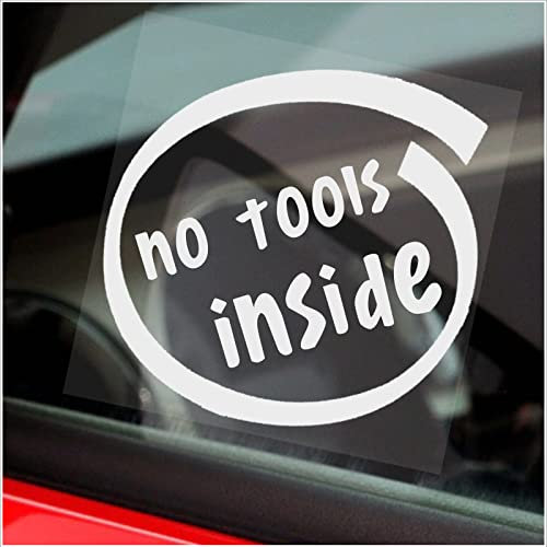 Platinum Place 1 x Aufkleber No Tools innen Autoscheiben-Schild Van Fahrzeug selbstklebend innen weiß auf transparent 87 x 87 mm