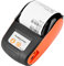 Dpofirs Bluetooth-Belegdrucker, Tragbarer 58-mm-Thermo-POS-Drucker, Kabelloser Tragbarer Belegdrucker Bluetooth-Thermo-Rechnungsdrucker Unterstützt Smartphone-Steuerung(Orange)