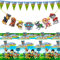 Tulufanskrr Paw Dog Patrol Geburtstag Deko, Cartoon Party Ballons, Dogs Patrol Dekoration Set, Kindergeburtstag Deko Partyzubehör-Set mit Luftballon Teller Becher Servietten Wimpel für Kinder